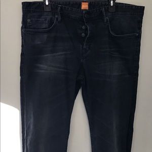 BOSS ORANGE; Men's Regular Fit Jeans, Size 38/34, Color Dark Blue, EUC